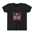 Youth Tee - "250 Years Still Soaring" Eagle American Flag Patriotic T‑Shirt
