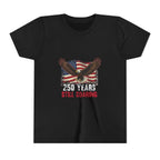 Youth Tee - "250 Years Still Soaring" Eagle American Flag Patriotic T‑Shirt