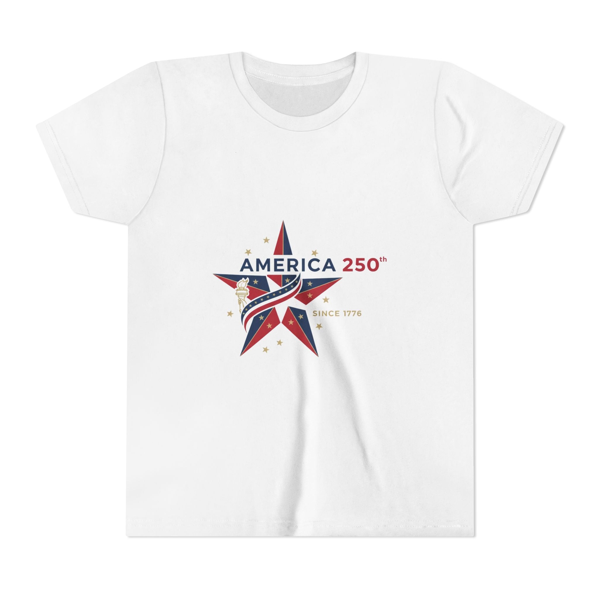 Youth Tee - "America 250" Patriotic Star Kids T-Shirt (Since 1776)