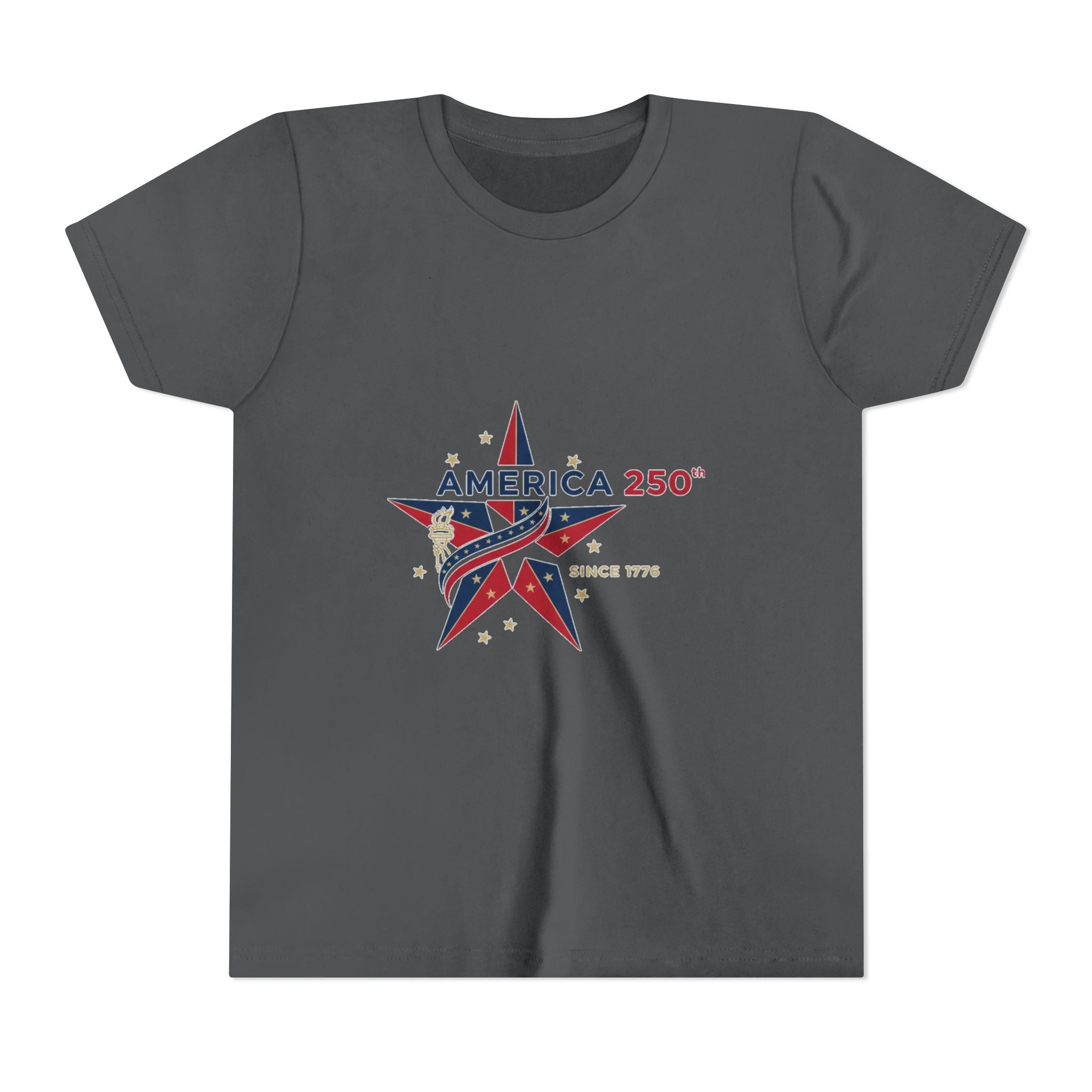 Youth Tee - "America 250" Patriotic Star Kids T-Shirt (Since 1776)